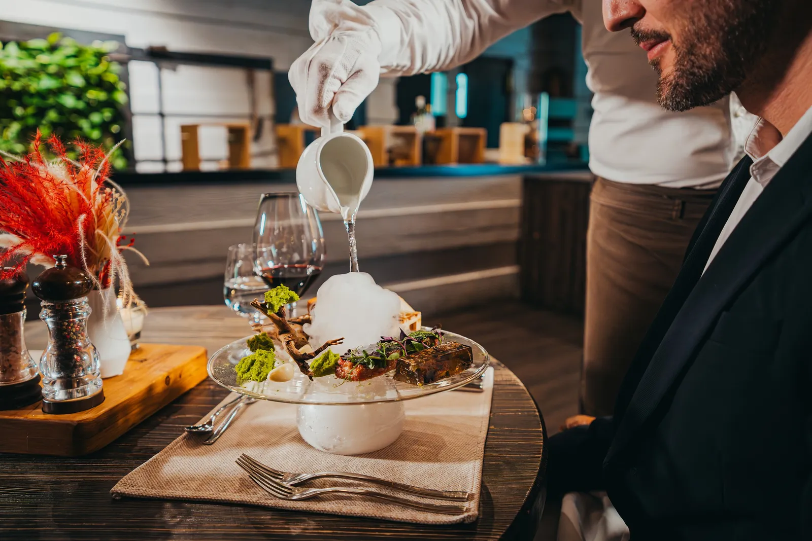 Fotografia jedla podávaneho z live cookingu